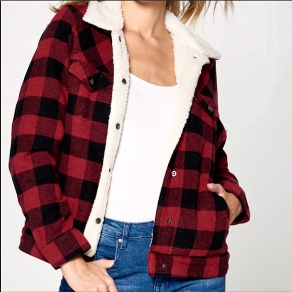 Jackets & Blazers - Buffalo Check Jacket Coat. Worn once! Brand New!